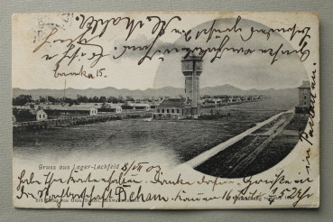 AK Gruss aus Lager Lechfeld / 1903 / Strasse / Wasserturm